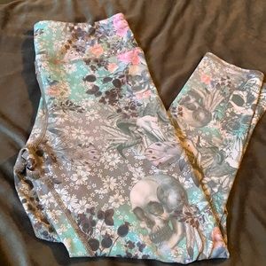 Skeletons and Flowers Active Legging